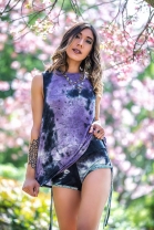 Amelia Celestial Tie Dye Cowl Tank